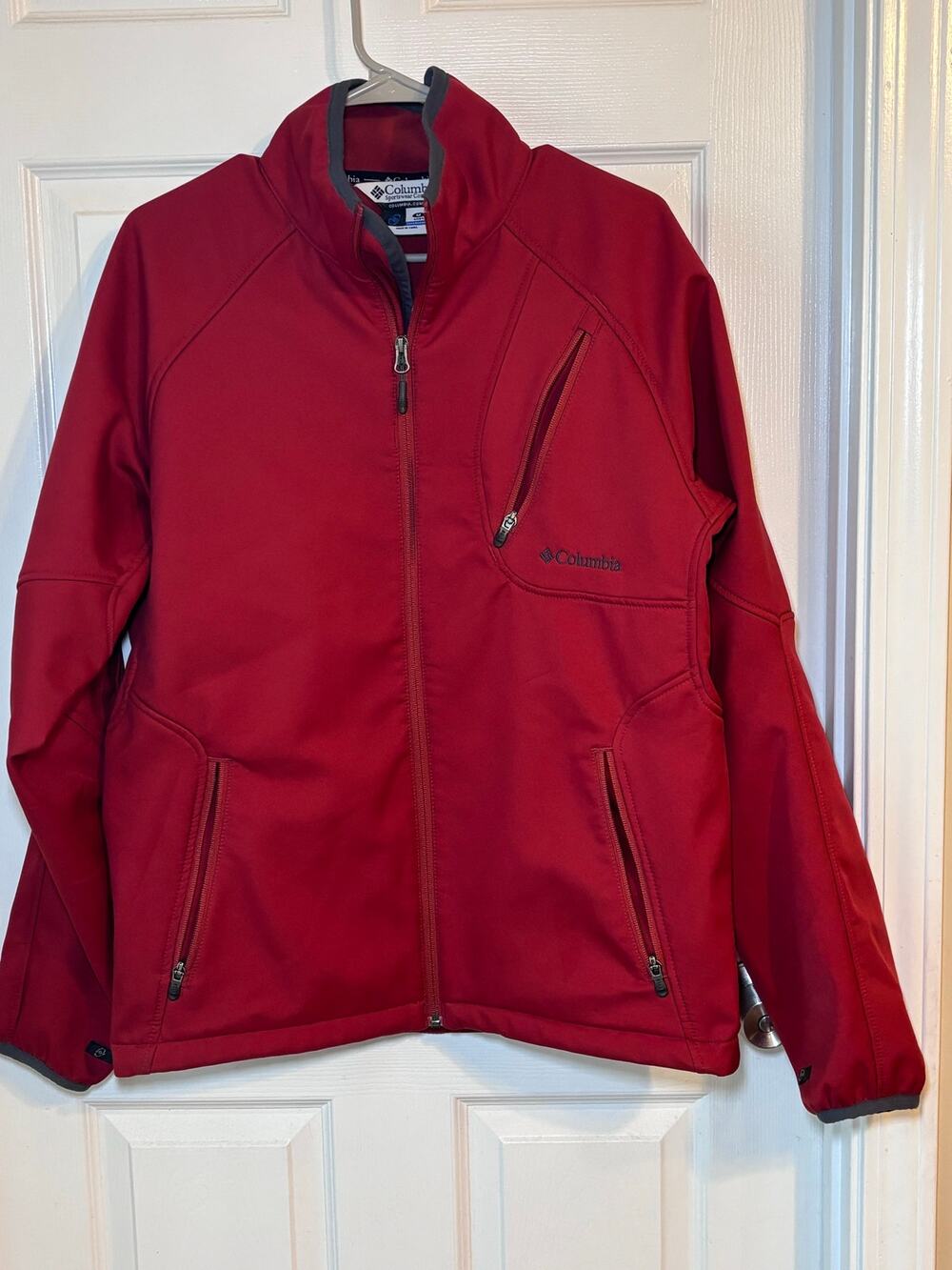 Columbia Men’s Medium Interchange Red Softshell Fleece Lined Jacket